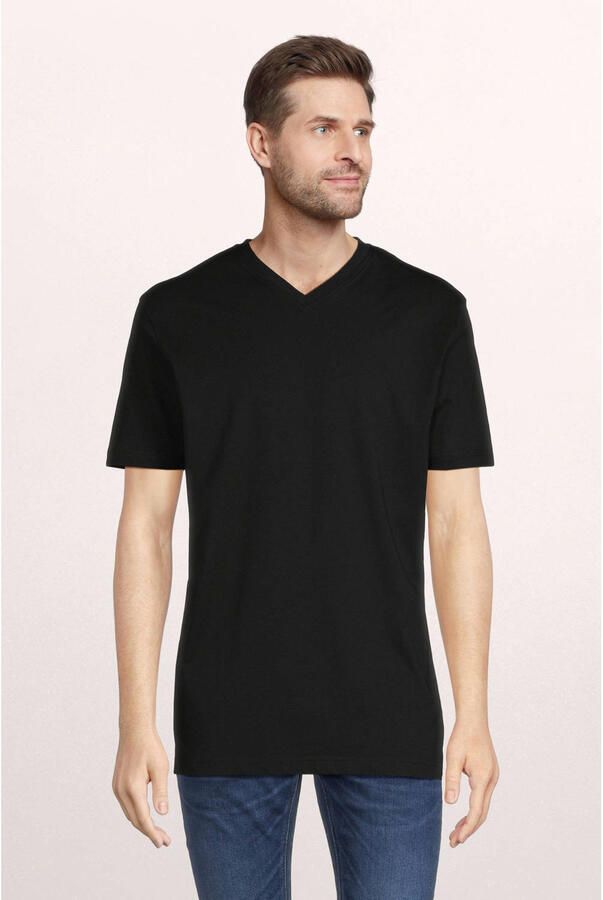 Lerros T-shirt dubbelpack T-shirt V-hals in premium katoenkwaliteit