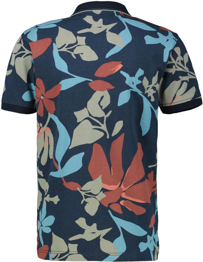 Lerros Regular fit poloshirt met geribde mouwboordjes