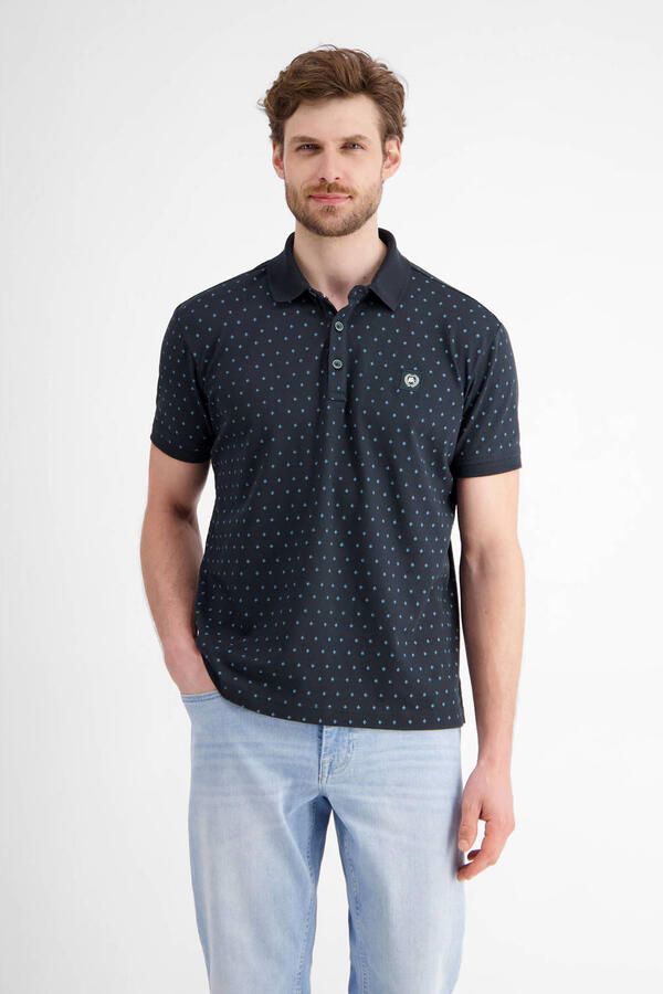 Lerros Poloshirt heren poloshirt met minimalistische print - Foto 3