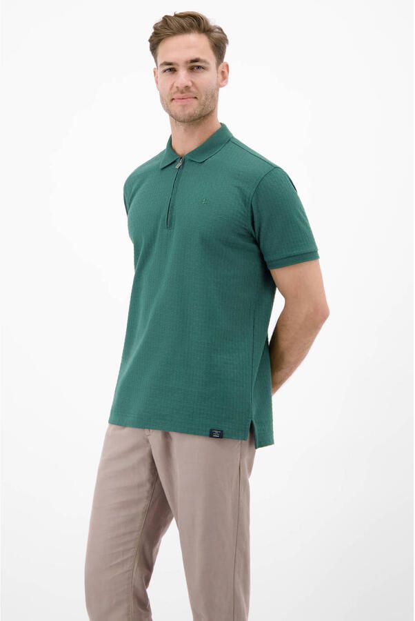Lerros regular fit poloshirt met korte ritssluiting - Foto 2