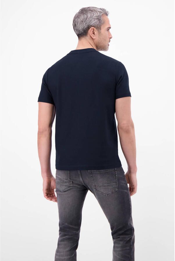 Lerros t-shirt met labelpatch en ronde hals - Foto 2