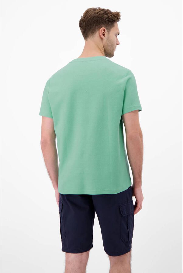 Lerros t-shirt met labelpatch en ronde hals - Foto 2