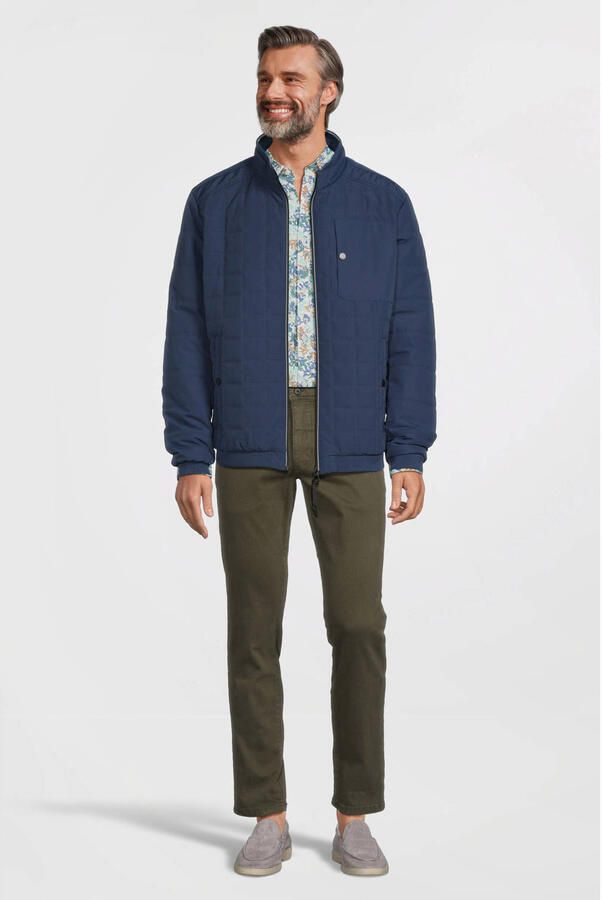 LERROS slim fit chino olijfgroen