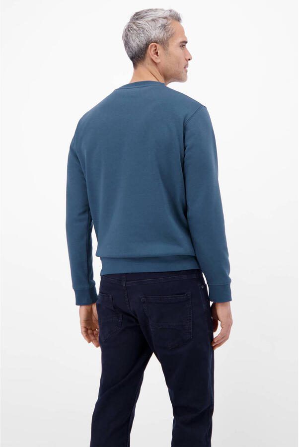 Lerros Sweatshirt met ronde hals en labelpatch - Foto 2