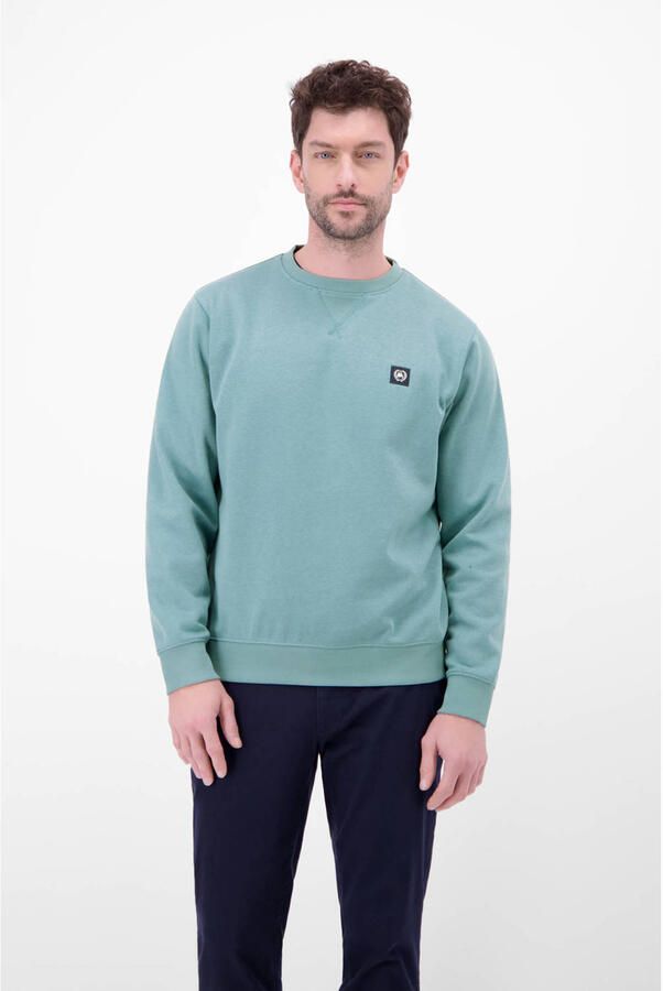Lerros Sweatshirt met ronde hals en labelpatch