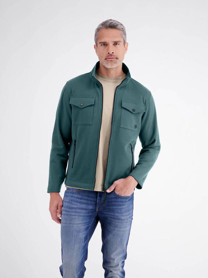 LERROS sweatvest donkergroen