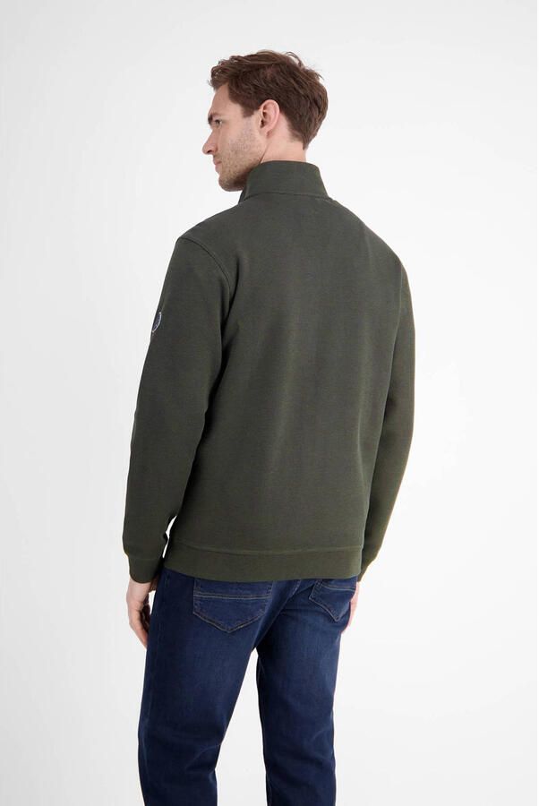 LERROS sweatvest met textuur donkergroen - Foto 2