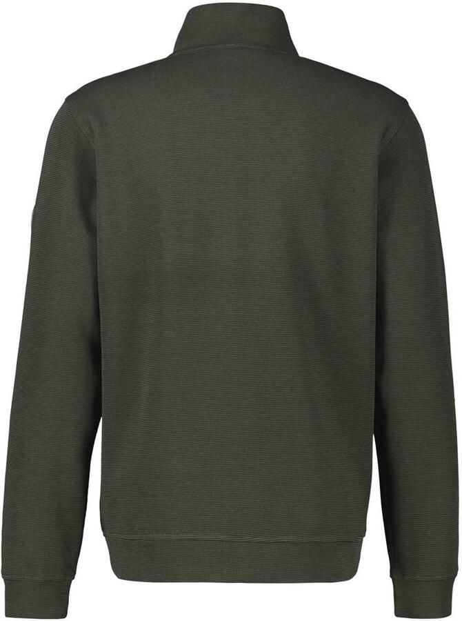 LERROS sweatvest met textuur donkergroen