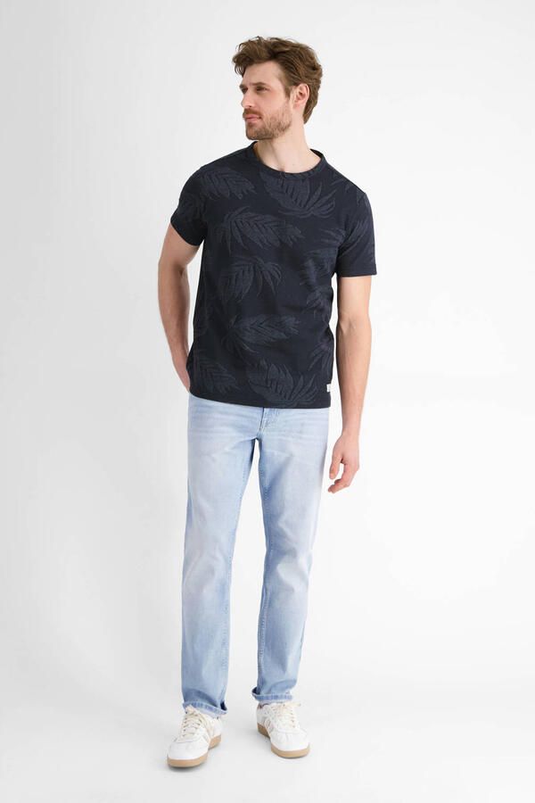 Lerros T-shirt jacquard T-shirt voor heren