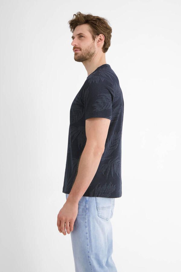 Lerros T-shirt jacquard T-shirt voor heren