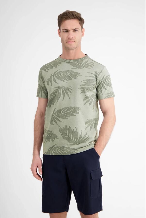 Lerros T-shirt jacquard T-shirt voor heren - Foto 2