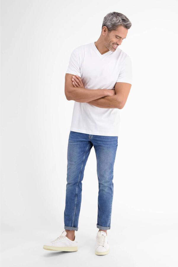 Lerros T-shirt dubbelpack T-shirt V-hals in premium katoenkwaliteit - Foto 2