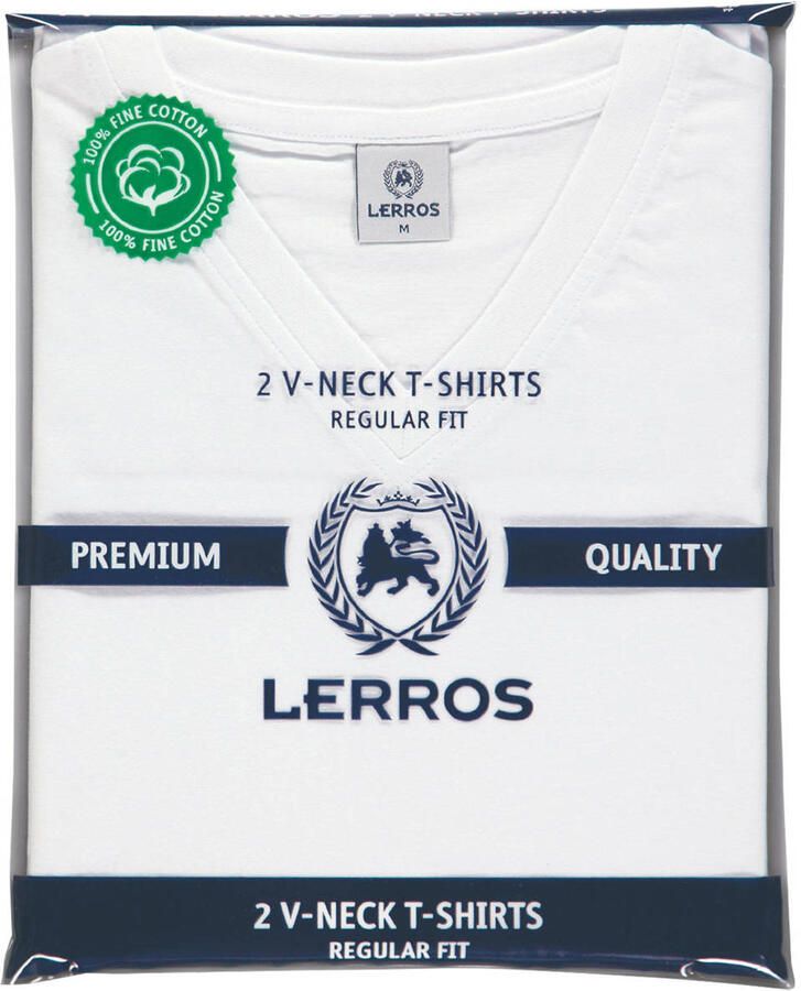 Lerros T-shirt dubbelpack T-shirt V-hals in premium katoenkwaliteit - Foto 2
