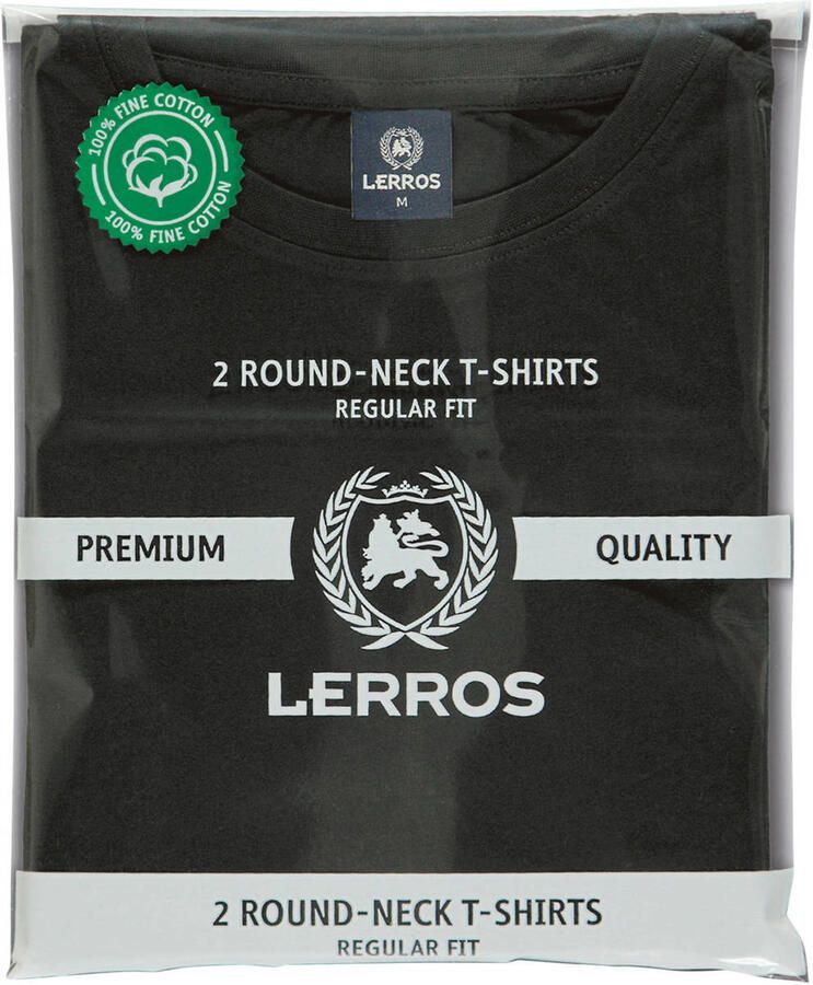 Lerros T-shirt dubbelpack T-shirt ronde hals in premium katoenkwaliteit - Foto 2
