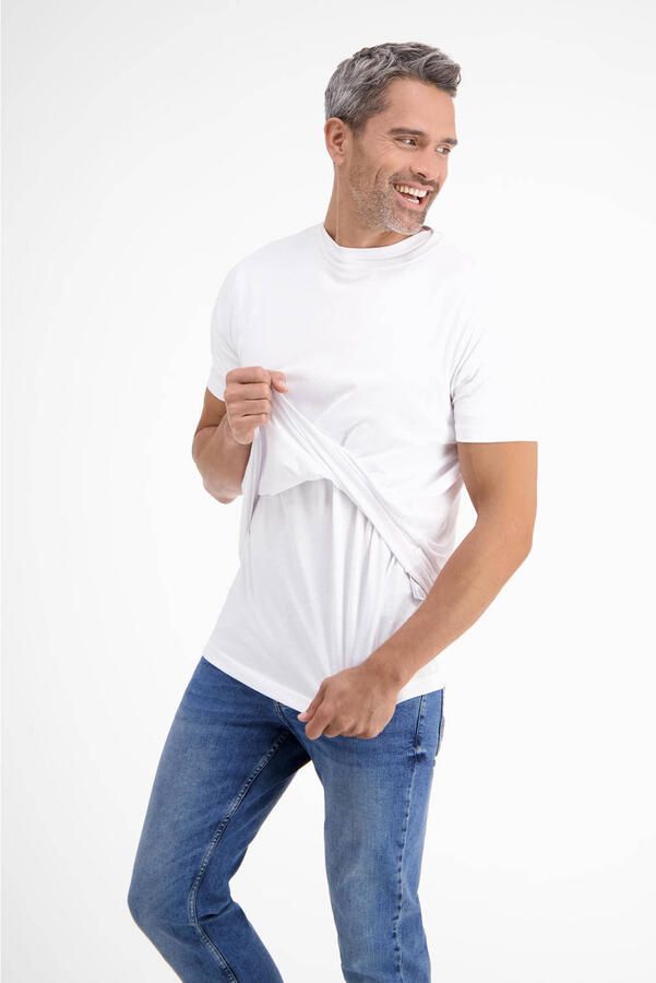 Lerros T-shirt dubbelpack T-shirt ronde hals in premium katoenkwaliteit
