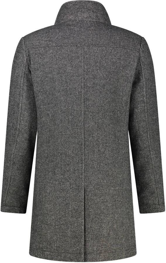 LERROS wintermantel met melée en wol basalt grey