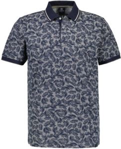 LERROS polo met all over print classic navy