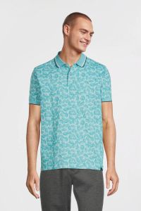 LERROS polo met all over print turquoise