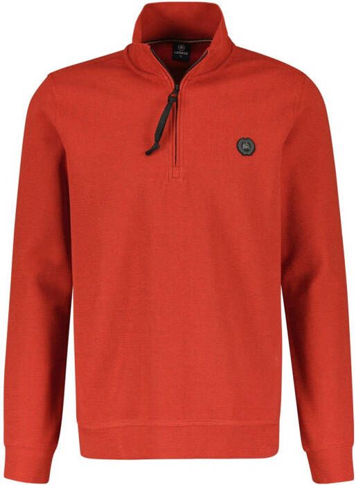 LERROS sweater met logo lava red