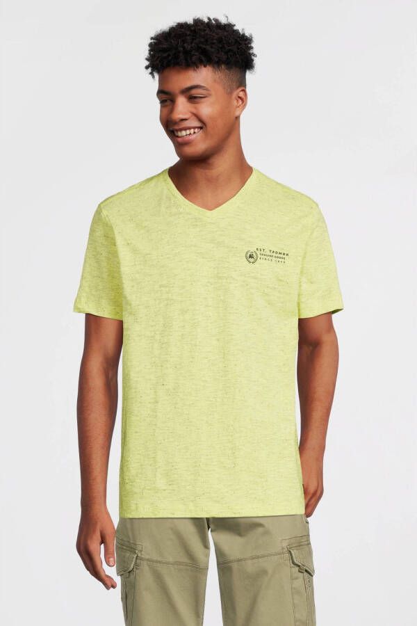 LERROS T-shirt met all over print lemongrass