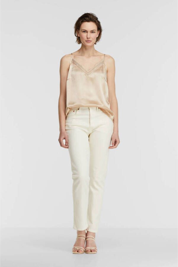 Levi's 501 cropped high waist straight fit jeans natural order