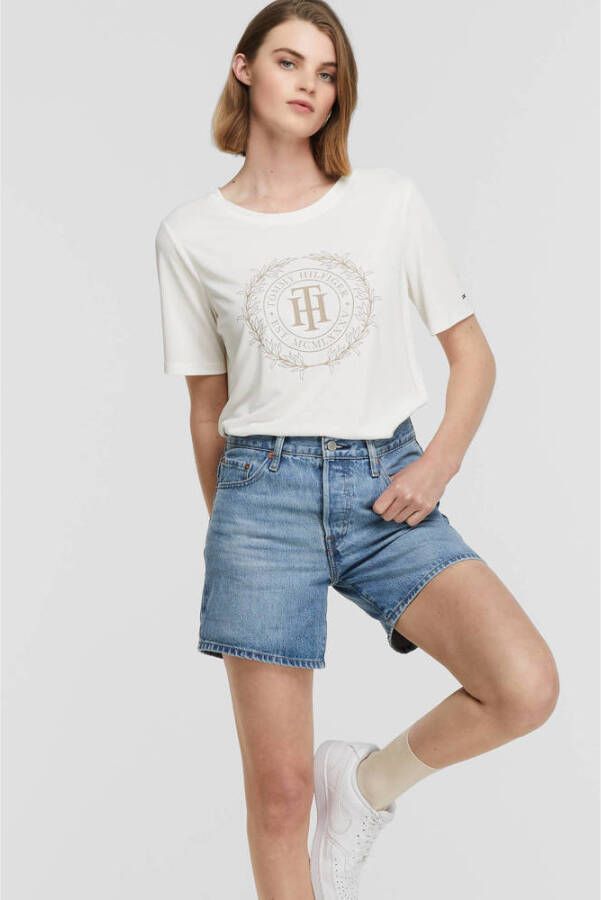 Levi's Jeansshort 501 Short Long Met knoopsluiting en omslagzoom