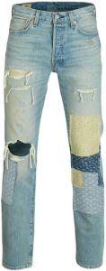 Levi's 501 regular fit jeans met patches med indigo