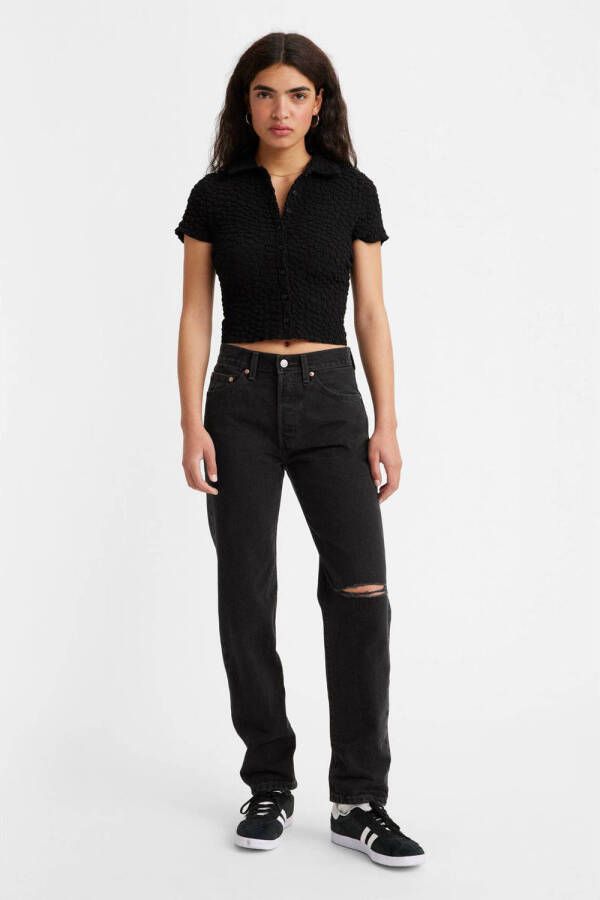 Levi's 501 straight fit jeans black denim