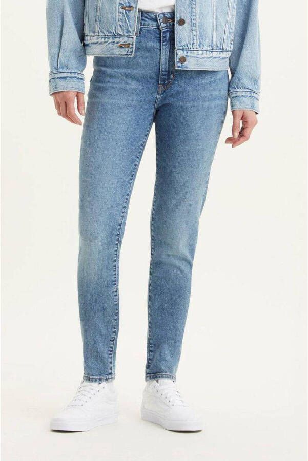 Levi's 721 high waist skinny jeans medium indigo worn in