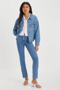 Levi's 724 high waist straight fit jeans medium blue denim