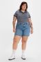 Levi's 90s 501 Shorts (Plus) high waist straight fit jeans short blauw - Thumbnail 1