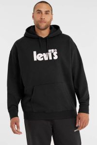 Levi's Big and Tall hoodie Plus Size met logo donkerrood