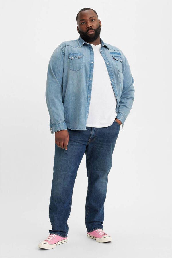 Levi's Big and Tall slim fit jeans 511 Plus Size med indigo worn in