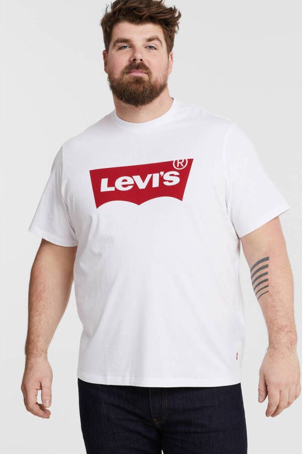 Levi s Big & Tall PLUS SIZE standard fit T-shirt met labelprint