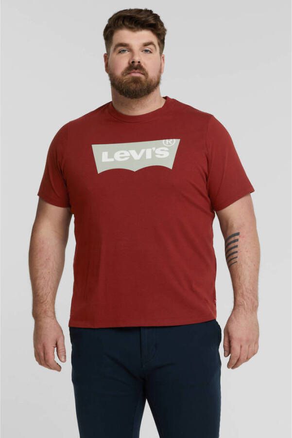 Levi's Big and Tall T-shirt Plus Size met logo fired brique