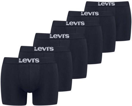 Levi's Boxershort LEVIS MEN SOLID BASIC BOXER BRIEF ORG CO 6P ECOM (set 6 stuks)