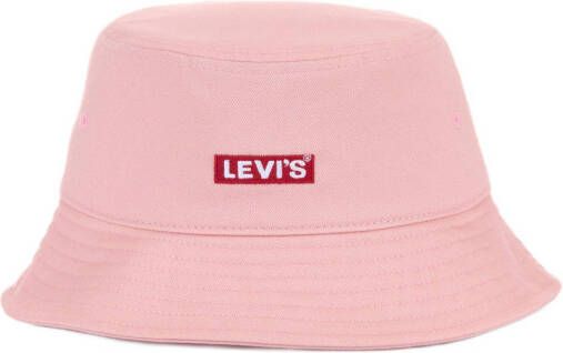 Levi's bucket hat met logo lichtroze