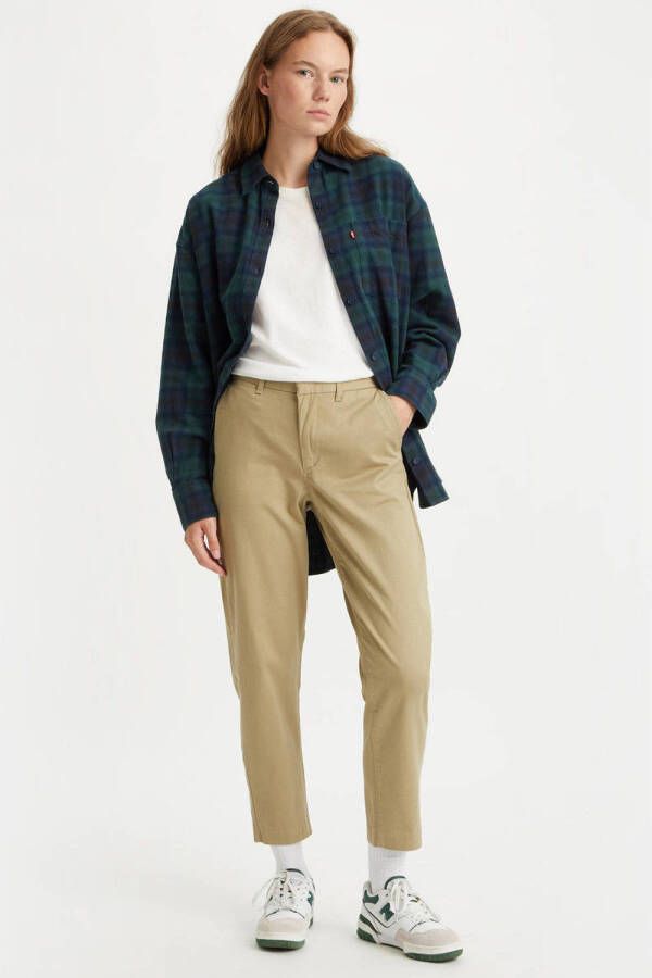 Levi's Essential Chino Pants cropped regular fit broek beige