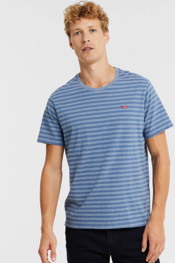 Levi's gestreept T-shirt sleek sunset blue