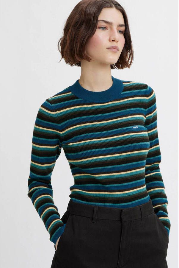 Levi's Gebreide pullover met streepmotief model 'CREW'