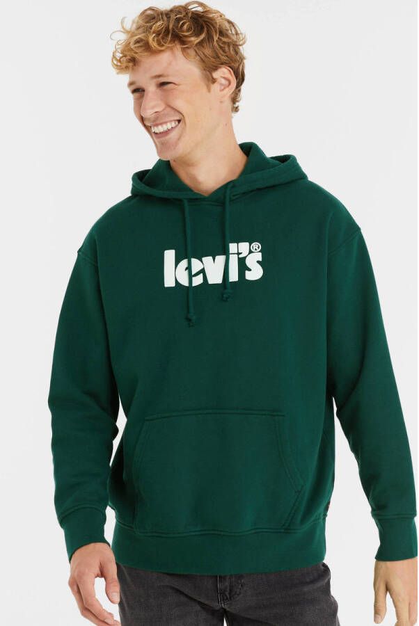 Levi's hoodie met logo donkergroen