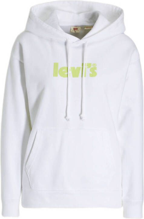 Levi's hoodie met logo wit groen