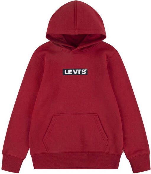 Levi's Kids hoodie met logo warmrood