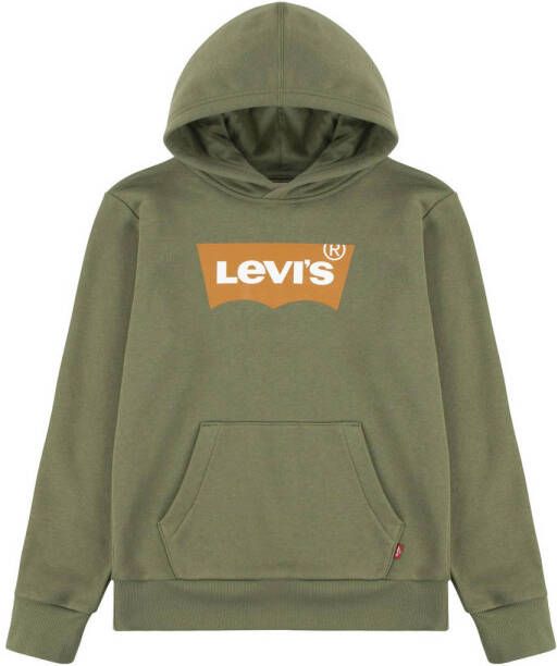 Levis Levi's Kids hoodie Batwing met logo groen Sweater Logo 140