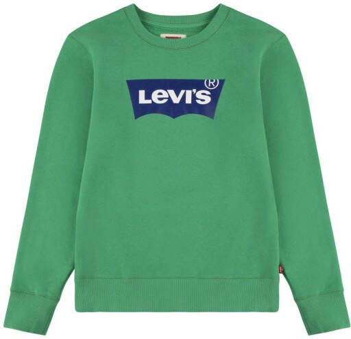 Levis Levi's Kids sweater Batwing met logo frisgroen Logo 140