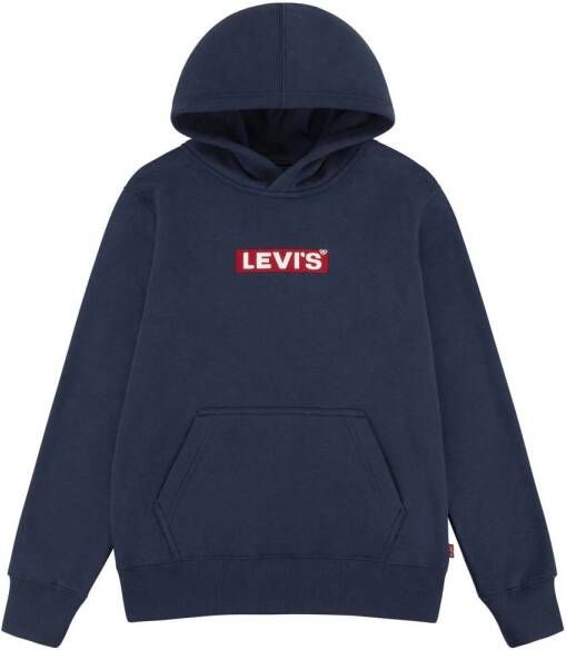 Levis Levi's Kids hoodie met logo donkerblauw Sweater Logo 140