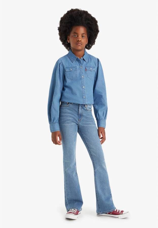 Levis Levi's Kids 726 high waist flared jeans blue maq Blauw Meisjes Stretchdenim 140
