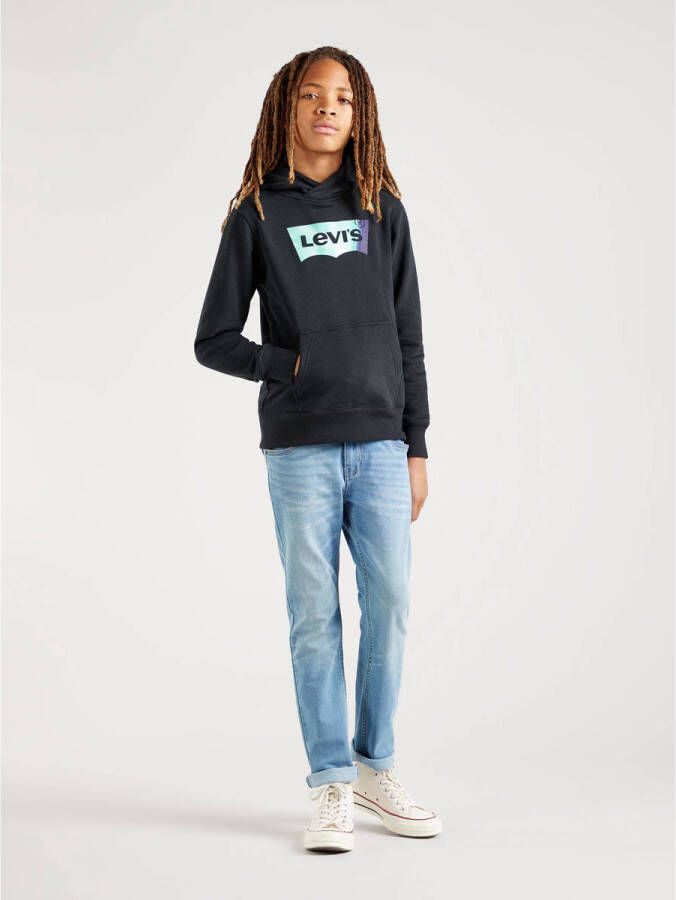 Levi's Kids hoodie Batwing met logo zwart