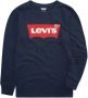 Levis Levi's Kids longsleeve Batwing met logo donkerblauw Jongens Katoen Ronde hals 140 - Thumbnail 1