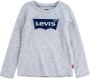 Levis Levi's Kids longsleeve Batwing met logo grijs melange Meisjes Katoen Ronde hals 158 - Thumbnail 1